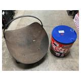 Firewood Holder, Pepsi Tin With Wooden Blocks