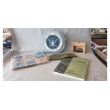 Tray Lot Of Assorted Military Related Items