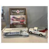 Vintage Tonka Wrecker, Ertl Texaco Plane &