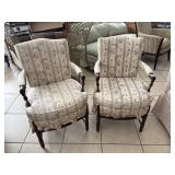 (2) Upholstered Arm Chairs