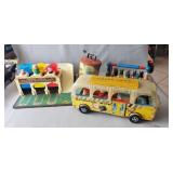 Tray Lot Of Assorted Vintage Fisher-Price Toys &