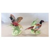 (2) Vintage Lefton Pheasant Figurines