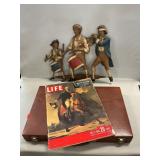 Cast Metal Wall Hanger, Backgammon Game, 1950