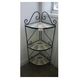 (1) Three-Tier Corner Plant Stand (Metal Frame w/