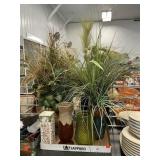 Assorted Vases, Faux Plants