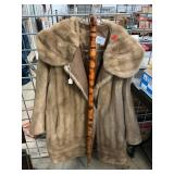Vintage Sears Acrylic Coat, Walking Stick