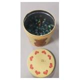 Container Of Assorted Marbles