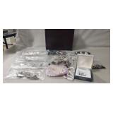 Wooden Box w/ Assorted Jewelry Including (1)