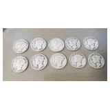 (10) Silver U.S. Mercury Dimes