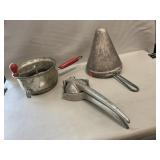 Vintage Ebaloy Hand Juicer, Food Mill & Cone