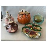 Murano Sommerso Apple Bookend, German Dresden