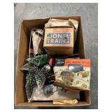 Box Lot Of Vintage Train Platform Accessories