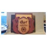 (2) Wooden Signs & (2) Oil Paintings On Canvas