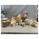 Pottery Goose Planter, Porcelain Cockatoo,