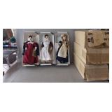 (3) Franklin Heirloom Collector Dolls w/ Boxes