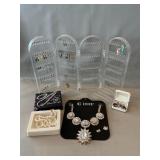 Costume Jewelry, Earring nos, Necklace, Simulated