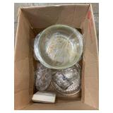Box Lot With Glassware, Collector Plate