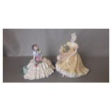 (2) Vintage Royal Daulton Figurines, "Day Dreams"