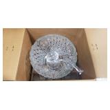 Smith Glass Punch Bowl w/ (18) Cups & Ladle