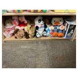 Shelf Lot Of Stuffed Animals, B.O. Rabbit