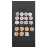 (12) 1943 "Steel" Wheat Pennies & (7)  Additional