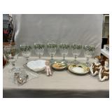 Christmas Goblets, Nippon, Lusterware Plates,