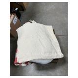 Box Lot With Bedcover, Quilt