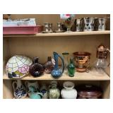 Shelf Lot WithCarafe Warmer, Glass & Ceramic