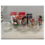 Character Glasses, Glass Top Hat, Thermoses