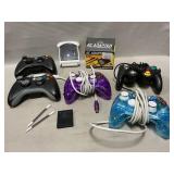 Lot Of Game Controllers, AC Adapter, Magnifier