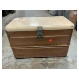 Mid-Century ï¿½Little Brown Chestï¿½ Metal Cooler