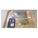 Tray Of Assorted Items Including Confederate