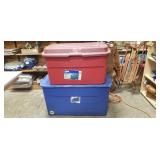 (2) Plastic Storage Containers w/ Lids