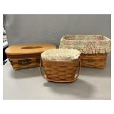 Longaberger Baskets Including Tissue Box