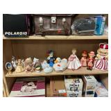 Shelf Lot With Vintage Ceramic, Bisque Figures,