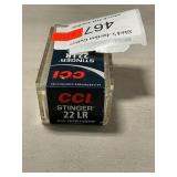 (50) Rounds Of Stinger .22 Long Rifle Ammo