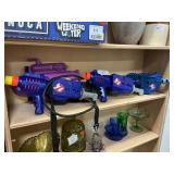 Shelf Lot Of Ghostbusters Blasters