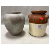 Roseville 2-Tone Handled Crock, Scheurich West