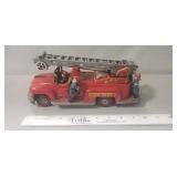 (1) Vintage Tin Lithograph Toy Fire Truck