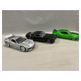 (3) Die-Cast Car Replicas