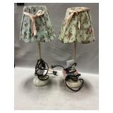 Pair Of Shabby Chic Table Lamps