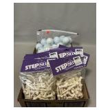 Lot With Assorted Golf Balls & (350+) Tees