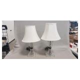 (2) Electric Accent Table Lamps (16" Tall)
