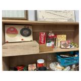 Shelf Lot With Coca-Cola Radio & Mug, Vintage