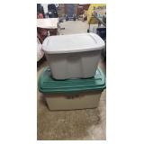 (2) Plastic Storage Containers w/ Lids