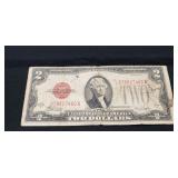(1) U.S. 1928 Red Sealed Two Dollar Bill