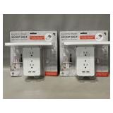 Pair Of New Sharper Image Socket Shelves