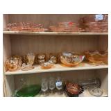 Shelf Lot Of Carnival, Iridescent Glass,