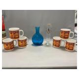 Hand-Blown Donut-Style Vase, Pilsner Glass, (6)