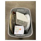 Box Lot With Metal Trays, Tin Box, Plastic